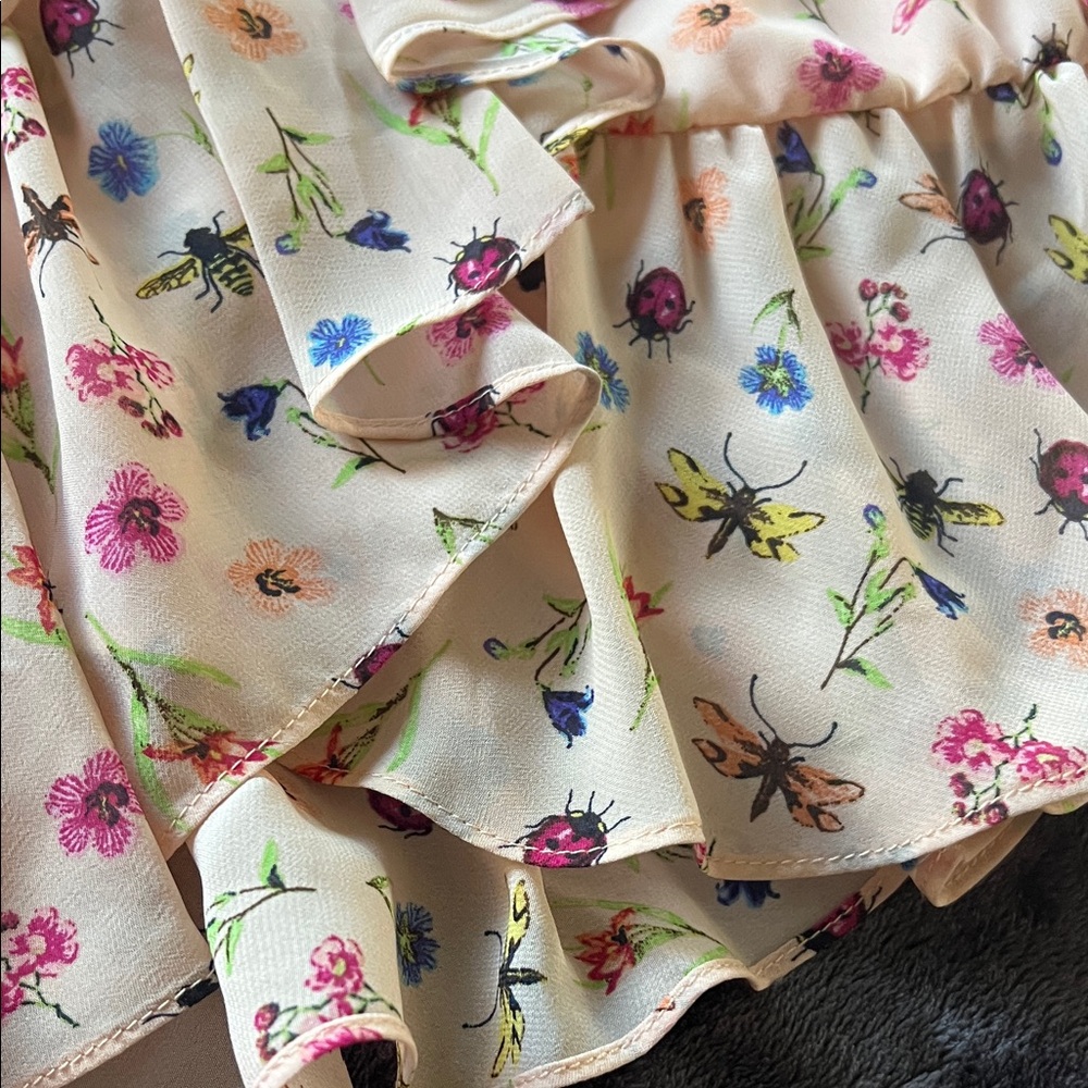 Betsey Johnson Pink Floral Ruffle Mini Dress - Picture 10 of 12